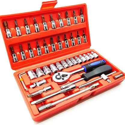 46 pièces dans un ensemble d'outils de maintenance professionnels
