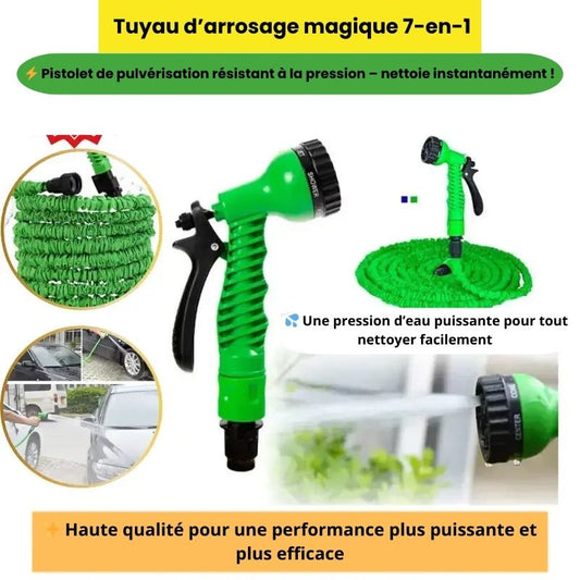Tuyau d’arrosage magique 7-en-1 – Multifonction